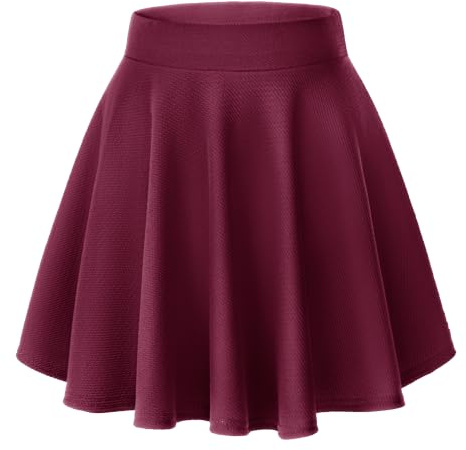 Damen Casual A Linie Hoch Taille Mini Rock Elegante Pull On Elastische Skater Kurz Röcke