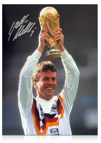 Exclusive Memorabilia Lothar Matthäus Signed Germany Football Photo: World Cup Winner