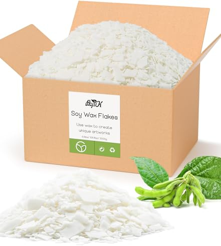 BOYUJK Sojawachs Flocken für Kerzen 3KG, Premium Natürlich Kerzenwachs, 100% Sojawachs für die Kerzenherstellung aus biologischem Anbau, ohne Zusatzstoffe, Harmlos und Rein
