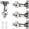 4 Pcs 165 Degree Kitchen Cabinet Hinges, Soft Close Cupboard Door Hinges, Folding Mute Cabinet Hinges with Fixing Screws, Full Overlay Wardrobe Doors Hinges for Cabinet Folden Door Wardrobe Corner