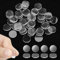 Lot de 50 patins antidérapants en caoutchouc transparent pour dessus de table en verre, cadres photo, meubles, armoires de cuisine, 2 mm d'épaisseur (ronds)