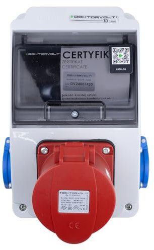 Doktorvolt Stromverteiler Wandverteiler Baustromverteiler 32A 2x230V IP44 Komplett Verdrahtet DV-5084-D XS