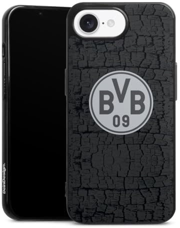 Silikon Hülle kompatibel mit Apple iPhone 16 e Case schwarz Handyhülle BVB Borussia Dortmund Trikot