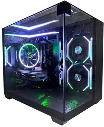 GFX Gaming High-Performance Desktop PC - AMD 32GB RAM • RTX 3060 12GB • 1TB SSD NVME - Customizable Gaming Tower with RGB Case, Advanced Cooling & Windows 11 (Black, AMD Ryzen R5 7500F)