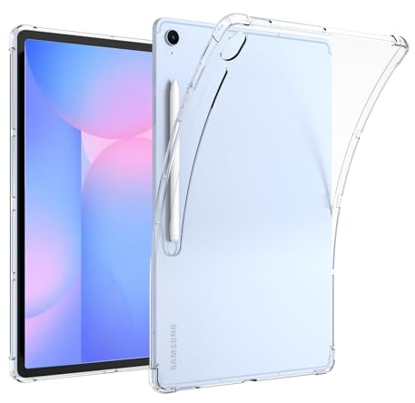 Asgens Clear Case for Samsung Galaxy Tab S10 FE Plus 13.1 2025(SM-X620), Slim Lightweight Soft TPU Silicone Shock Absorption Protective Cover for Samsung Galaxy Tab S10 FE Plus 13.1 2025