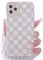 NITITOP Compatible with iPhone 11 Pro Max Case Cute White Checkerboard Checkered Aesthetic Pattern for Women Girl Lattice Plaid Soft TPU Shockproof Full Camera Protection Cover - White