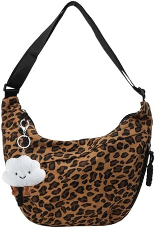 KUBFDL Crossbody Bag Damen Halbmond Tasche Moon Umhängetasche,Nylon Schultertasche Hobo Halfmoon Bag mit Verstellbarer Schultergurt,für Frauen Herren Arbeit Büro Reise Einkauf
