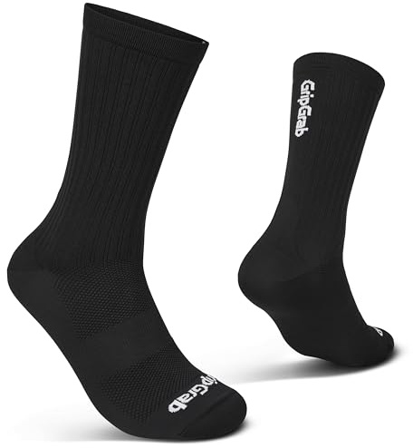 GripGrab PACR Performance Sommer Radsport Socken - Atmungsaktiv - Coolmax | Fahrradsocken in 2 Längen mit Aero-Struktur und leichter Kompression am Schaft - Trocknet schnell dank Coolmax EcoMade Faser