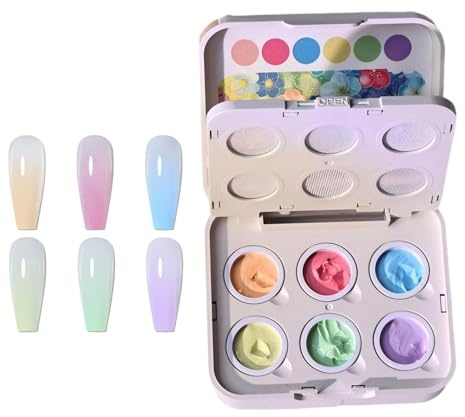 Gel for Nails 6-Color Patting Gel Set for Manicure | Salon Nail Polishing for Girls Women Beginners Home Salon Party Performance Wedding Daily Vacation