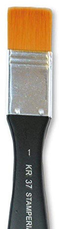 TINTORETTO KR37 Pinsel, Flache Spitze, Größe 1 Borsten, einfarbig, 2,5 x 18,7 cm