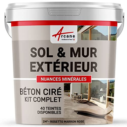 Komplettset – Béton Ciré extérieur – Arbeitsplatte – Feinputz/Sichtbeton.