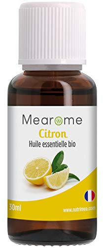 Huile Essentielle de CITRON BIO - Citrus Limon - Distillée en FRANCE - Mearome - 30 ml - 100% Pure et Naturelle, HEBBD, HECT