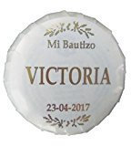 PERSONAL LABELS 100 Jaboncitos Personalizados para Comunión-Boda-Bautizo en Rosa, Azul u Oro (Oro)