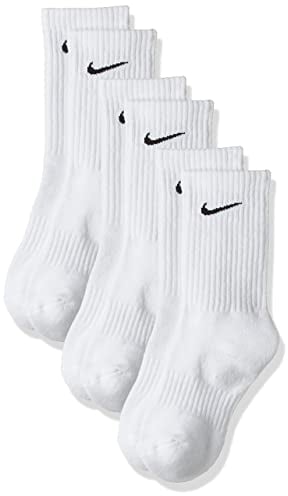 Nike Unisex Everyday Cushion (3 Pairs) Crew trainingssocken 3 Paar , Weiü Schwarz, L EU