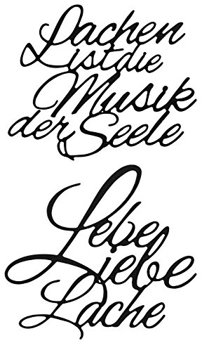 Ideen mit Herz Stanzschablonen, Wünsche & Gratulationen 10, 6,8cm bis 8,1cm, 2 Stück | Schriftzüge, Schriften, Sprüche | Schablonen zum Gestalten von Grußkarten, Geschenken und vieles mehr