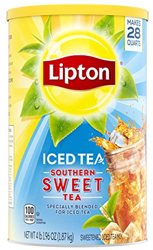 Lipton Tè dolce meridionale della miscela di tè ghiacciato zuccherato 1,87 kg fa 28 litri