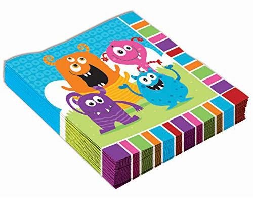 Forum Novelties Monster 6.5 X 6.5 Lunch Napkins (16)