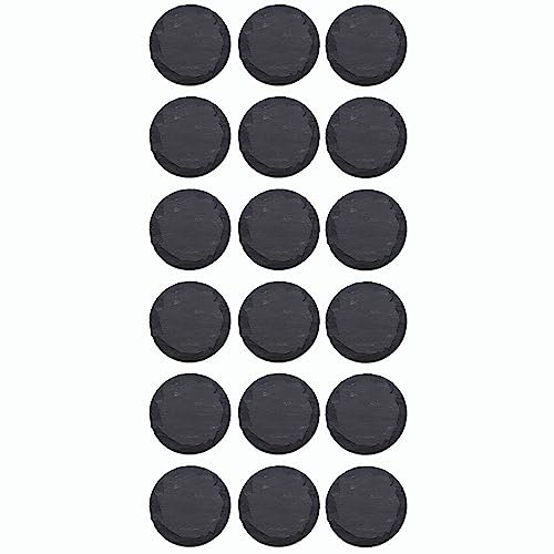 Novaliv 12x Schieferplatten I rund I 33x0,5 cm I Platzdeckchen Schiefer Schneidebrett Schiefer Platzteller Buffet Servierplatte Deko Platte