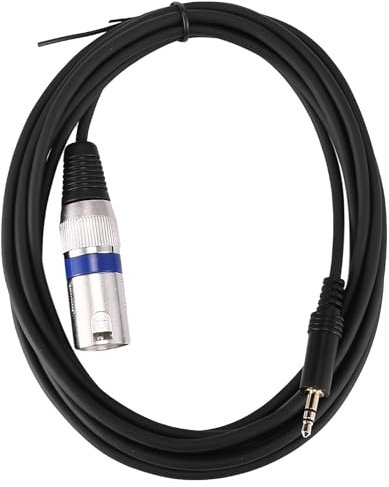 Qusedwey 3 Metros 3.5Mm Stereo Jack Plug A 3 Pin XLR Cable Macho MicróFono GrabacióN de Audio