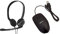 Sennheiser PC 8 USB Headset, schwarz & Amazon Basics USB-Maus mit DREI Schaltflächen (schwarz)