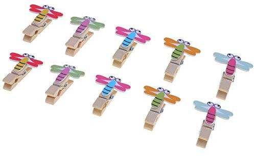 Amosfun 10 PièCes Clips Photo Libellule en Plastique Multicolore Titulaires De Photos Animaux IdéAl pour DéCoration Artisanat Et Collages Familiaux