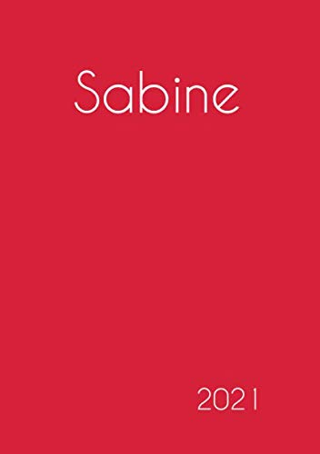 Sabine 2021: personalisierter Kalender - DIN A5 - eine Woche pro Doppelseite