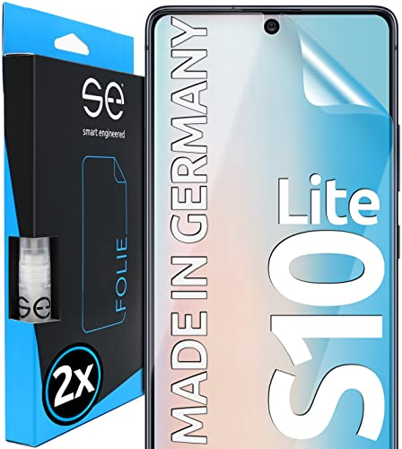 2x se® 3D SCHUTZFOLIE Transparent für Samsung Galaxy S10 Lite,Selbstheilend, 100% Fingerabdruck & FaceID kompatibel, einfache blasenfreie Installation, Ultra-Klar, Stoß-Kratzfest, aus Deutschland