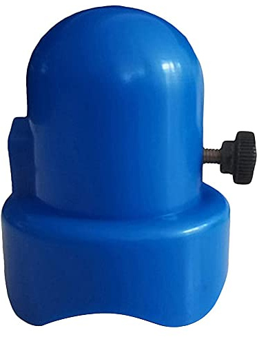 ANCLLO 10pcs/set Trampoline Jumping Bed Plastic Pipe Cap Blue Hat Railing Top Cover Column Cover Trampoline Cap with Thumb Screw Pole Caps for 1.5 Inch Diameter Trampoline Poles