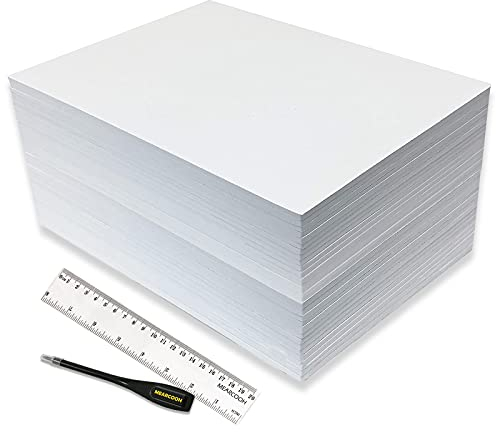 30Pack Hojas de Espuma EVA Blanca, MEARCOOH 22cm*30cm Papel Espuma, 2mm Premium Craft Foam Set para Tarjetería, Manualidades,DIY Project,Sellos,Aula, Scrapbooking (Blanco 2mm)