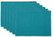 DII Basic Everyday Gerippte Tischsets, 100% Baumwolle, Set aus Platzsets, 33 x 48 cm, blau (Storm Blue), 6-teilig