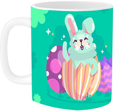 Easter Day Coffee Mug, Egg Decor, Easter Gift Ideas - Gift for Family Friends Present for Bunny Lovers (Design - 01)
