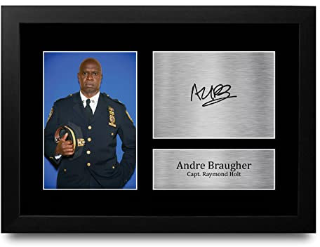 HWC Trading FR A4 Andre Braugher Brooklyn Nine-Nine Geschenke Gedrucktes Signiertes Autogramm Foto für Fans von Fernsehshows - A4 Framed