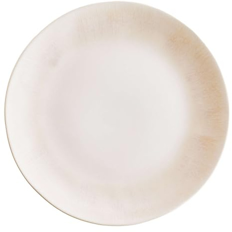 BUTLERS Essteller Steinzeug - ATLANTIS - spülmaschinenfest | Farbe Beige - ø 28 cm - Speiseteller für Hauptgerichte & Beilagen - Dinnerteller für Fleisch & Fisch - reaktive Glasur