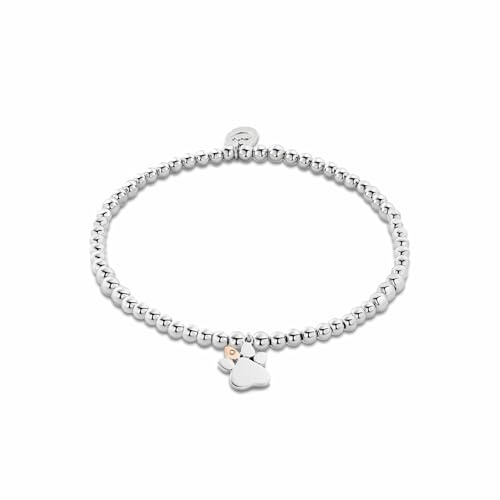 Clogau Paw Print White Topaz Affinity Bead Bracelet Standard