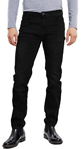 Toocool - Hommes Jean Coupe Classique, Pantalons en Coton, Jeans Taille Moyenne, Jean Homme Regular LE-2487 [52, 2485 Noir]