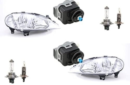 Johns, Scheinwerfer passend für Renault Megane I 99-03 mit H7 H1 Satz L R m. Stellmotor