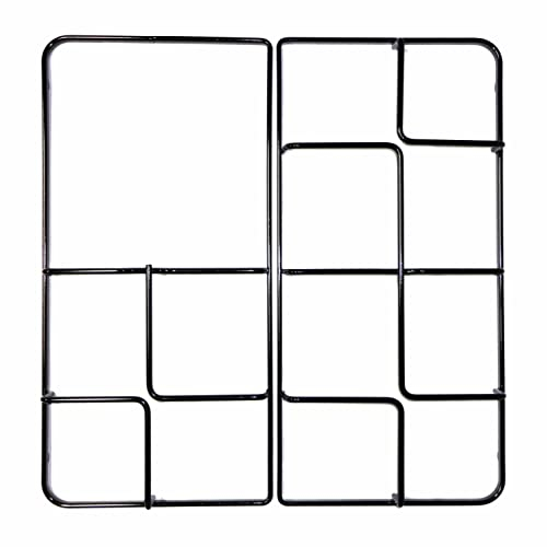 Smeg - Kit 2 griglie in ferro smaltato nero lucido 460 x 225 mm. per cucina piano cottura 3 fuochi con piastra elettrica - P5353/KIT
