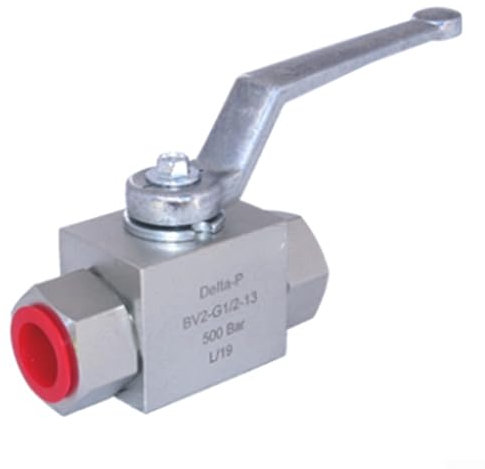 ZYNCUE 1 Stück Hydraulischer 2-Wege-Hochdruck-Kugelhahn 1/4 Zoll bis 1 Zoll für BSP, 500 bar MWP (G1/2)