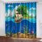 MAYNUO Verdunklungsvorhänge Kinderzimmer 3D Cartoon Piratenschiff Vorhang Kinderzimmer Blickdicht Gardinen Mädchen 140x160 cm Vorhänge Für Schlafzimmer Wohnzimmer, Verdunkelung Vorhänge Mit Ösen