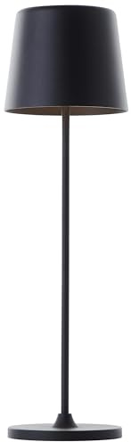 Brilliant Lampe Kaami LED Außentischleuchte 37cm schwarz matt Metall/Bambus schwarz 2 W LED integriert