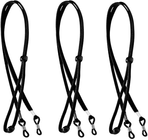 Yzmmxz 3 Pcs Lacci Per Occhiali, Laccetto Occhiali, Laccio Porta Occhiali, Laccetto Per Occhiali, Filo Occhiali Da Sole, Per La Maggior Parte Degli Occhiali(Ferroso)