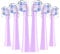 Replacement Toothbrush Heads Compatible with Colgate Hum Toothbrush - Brush Heads Replacement Compatible with Hum Smart Battery Toothbrush, Purple, 6 Pack