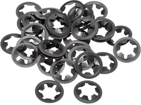 Kozelo 40 Pièces Rondelles Blocage Étoile Dents Internes - [10 mm Diamètre Intérieur X 20 mm Diamètre Extérieur] l'Amortissement Équipements, Blocage Verrouillage Rapide Acier 65Mn