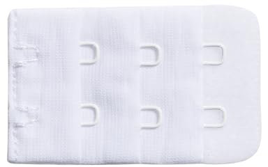 BeeDees Damen BH- Verlängerung im 3-er Pack Microfun V Weiss, One Size mit Innenseite aus Plüsch, dreifach verstellbar