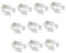 JEWEDECO 10st Led-lampenfassung Röhrenlampenclip U-klammer U Halterungen Für Die Montage Lichtversorgung Led-lichtschlauchklemmen Ersatz-montagezubehör U-clips Halter Weiß Edelstahl