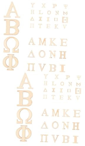 IWOWHERO 144 Stück Griechische Buchstabendekoration Griechische Buchstaben Paddel Griechische Buchstaben Ausschnitte Griechische Alphabete Griechische Buchstaben Zum Basteln