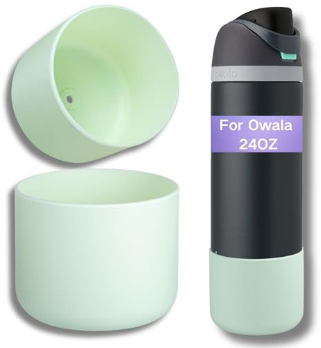 Onlymory Silicone Boot for Owala 24 OZ Water Bottle, Boots for Owala 24OZ Bottle, Protective Sleeve Accessories, Anti-Slip Bottom Protector Bumper (Mint Green, 24 OZ)