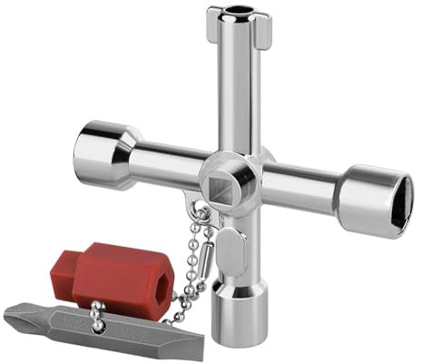 Meter Box Key Gas Key Radiator Key 4-Way Gas Meter Box Key Radiator Bleed Key Utilities Key Square Triangle Round Key Valve Key for Electric Cupboard Cabinet Water Gas Meter Opening