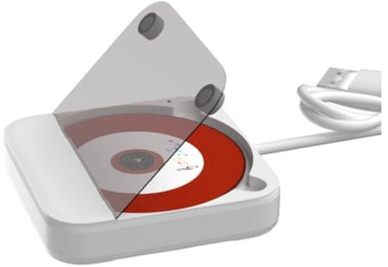 MQODLFP Mini Car CD Player Car External USB/AUX Connection Lossless Connection 3.5 Audio Line Play Portable CD Player