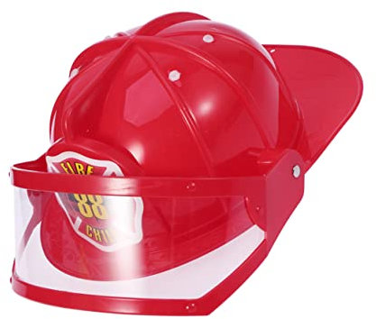 TOYANDONA kreatives Kinderspielzeug Feuerhut- Feuerwehrhelm sensorisches Feuerwehrauto Kinderhelm Spielzelt Konstruktionsspielzeug Schutzhelm rot